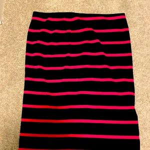 Blue and pink stripped skirt